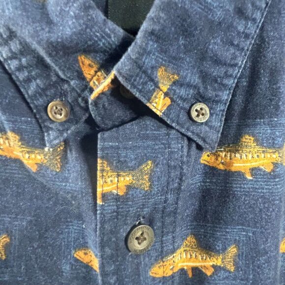 WOOLRICH EST 1830 The Original Outdoor Clothing Company Fish Button-Down Shirt L - Picture 2 of 16